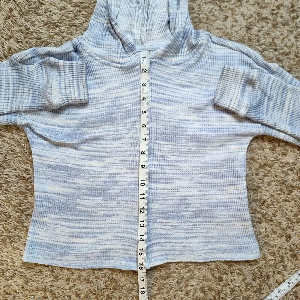 OshKosh B'gosh Blue White‎ Zip Up Sweater Girl Sz 14 14A